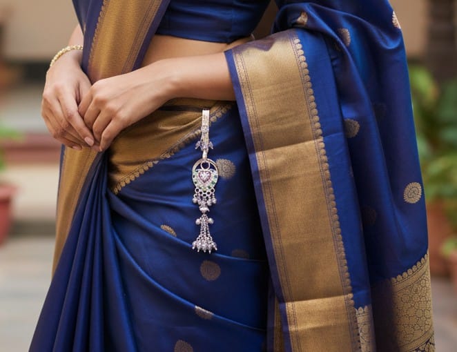 Heartshine Silver Keychain