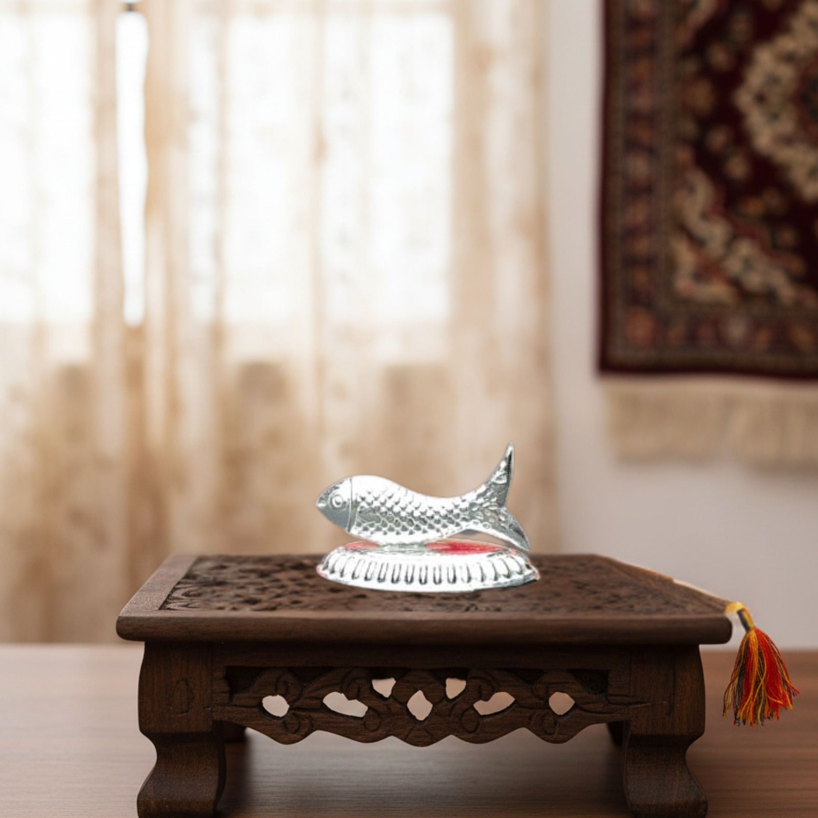 Silver Sacred Fish Idol