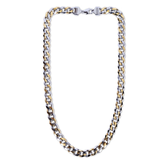 Two-tone Cuban link chain
