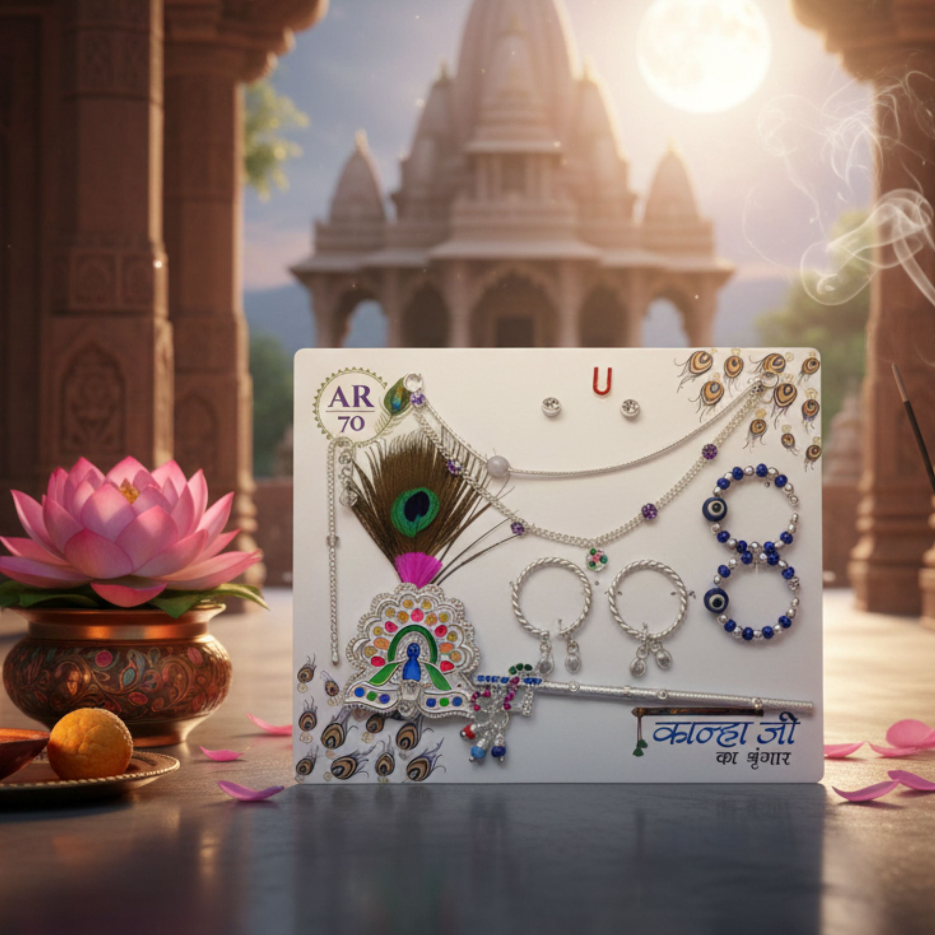 Shree Kanha Ji Divine Shringar Silver Set