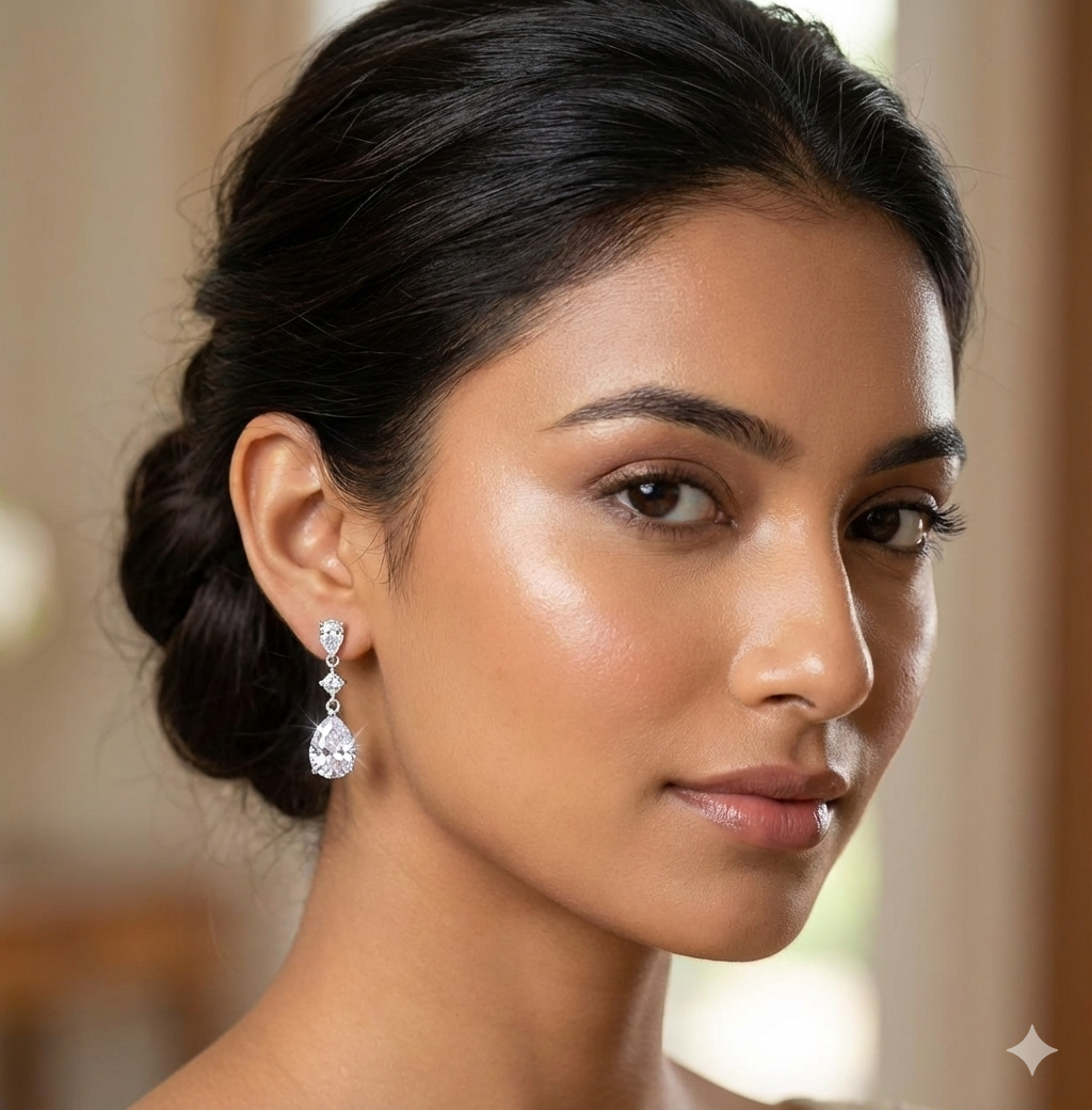 Silver Grace Drop Earring