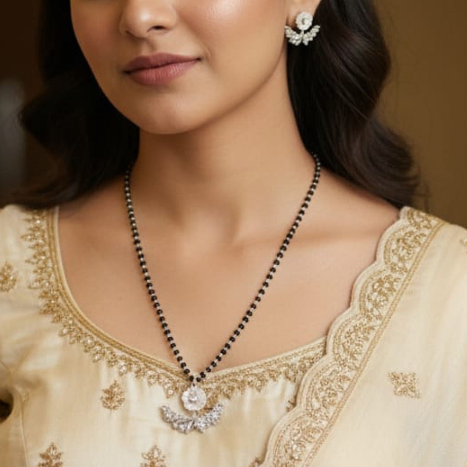 Crystal Wings Mangalsutra Set