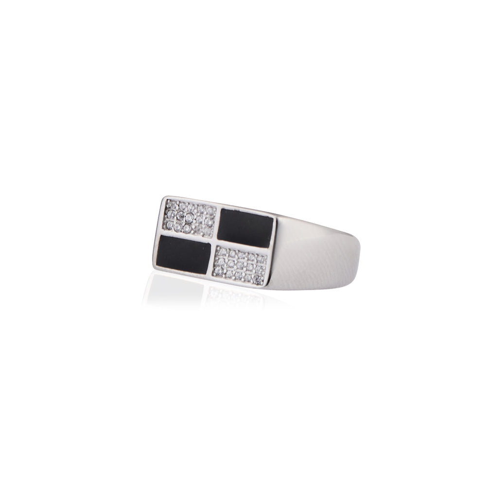 Black Rhinestone Ring
