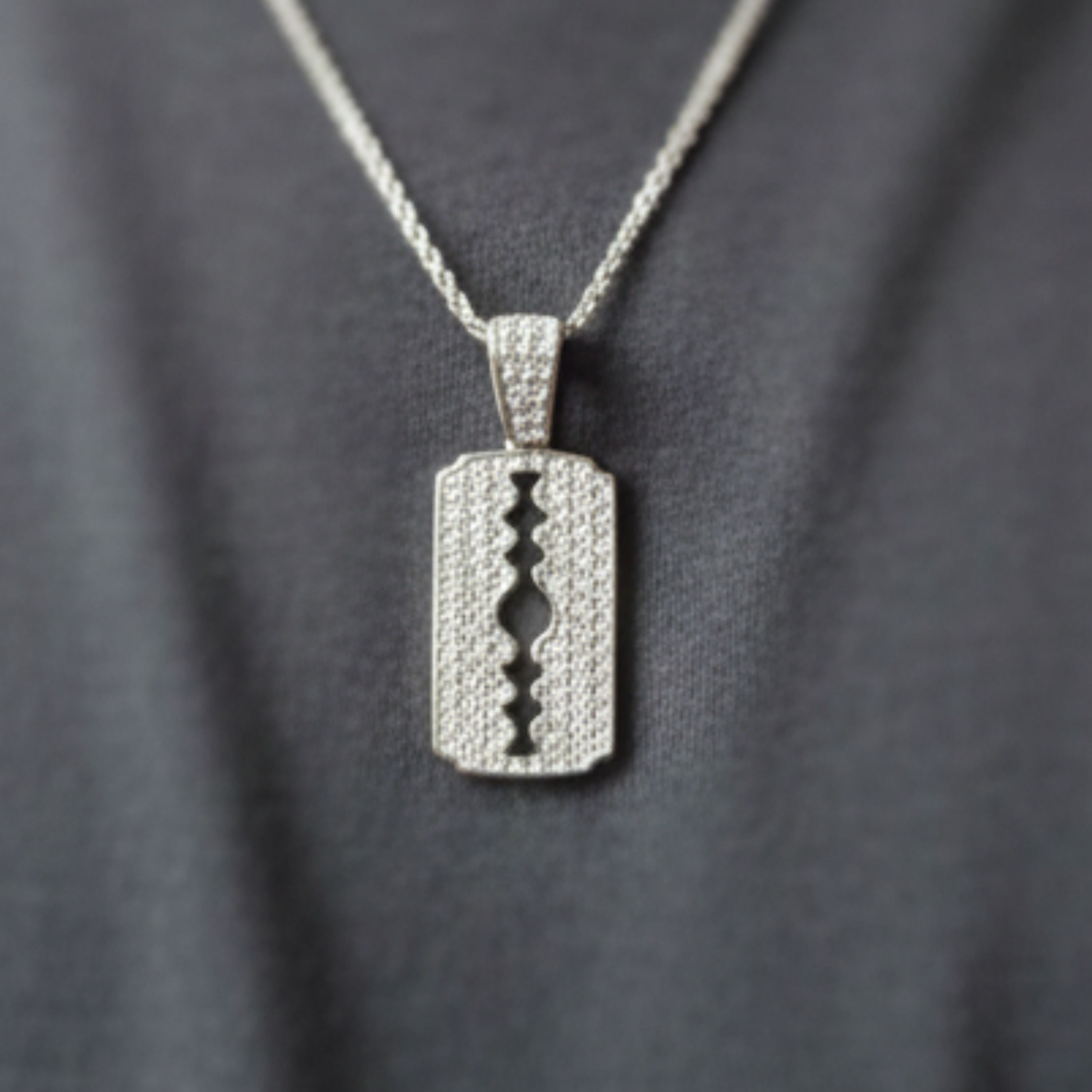 Blade Edge Silver Pendant