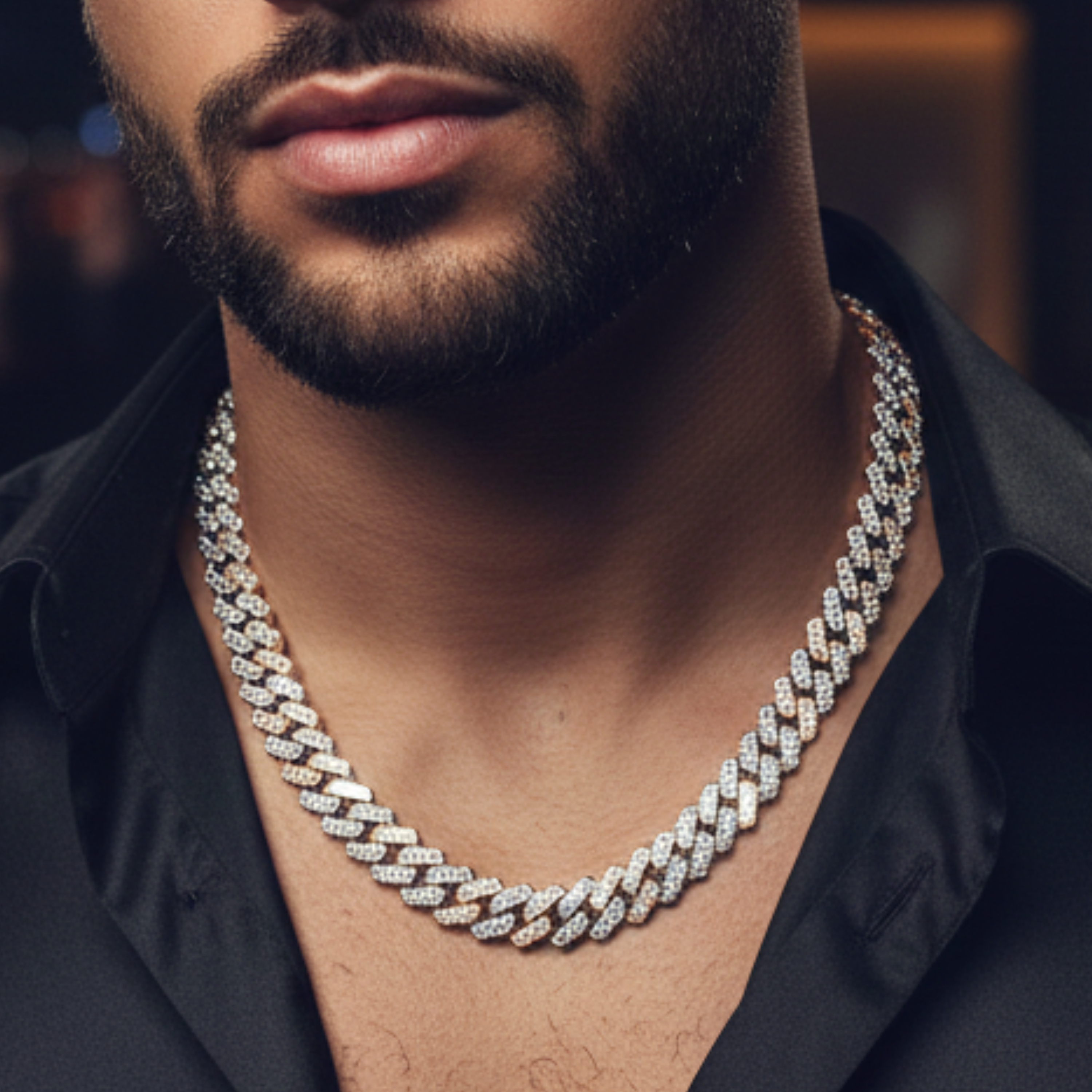 Rose Gold Iced Cuban Chain