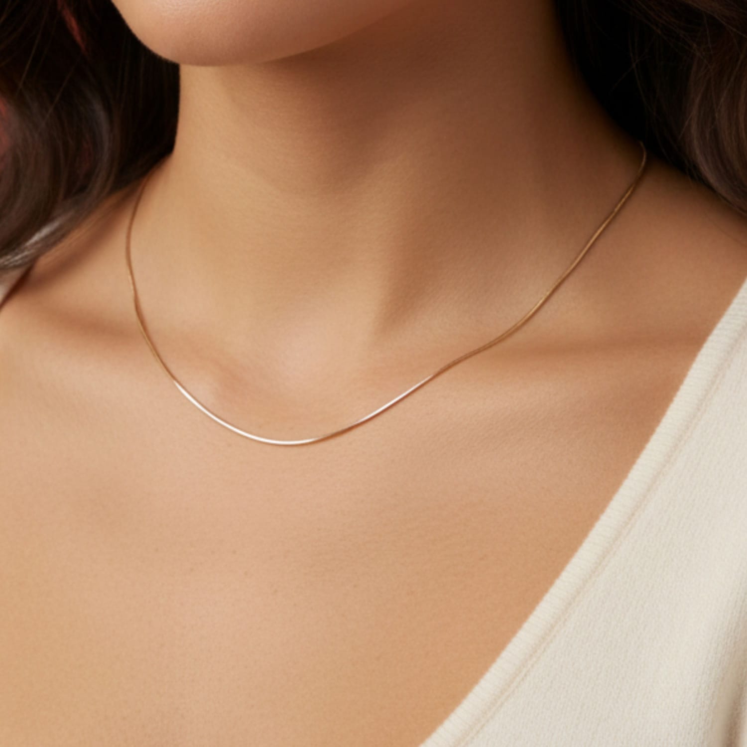 Sleek Serene Silver Chain