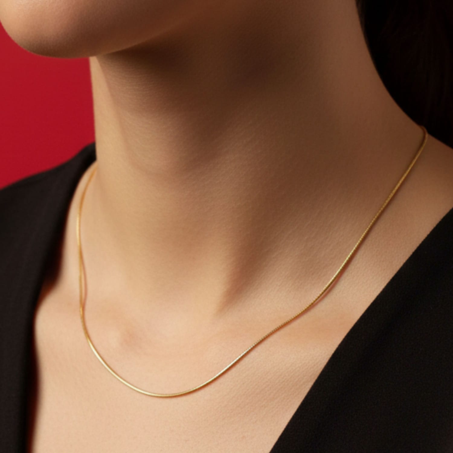 Golden Whisper Silver Chain