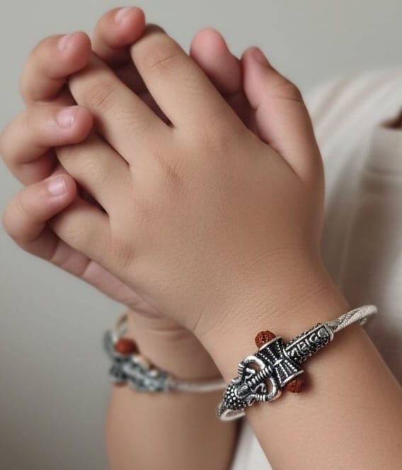 Divine Trishul Silver Kada