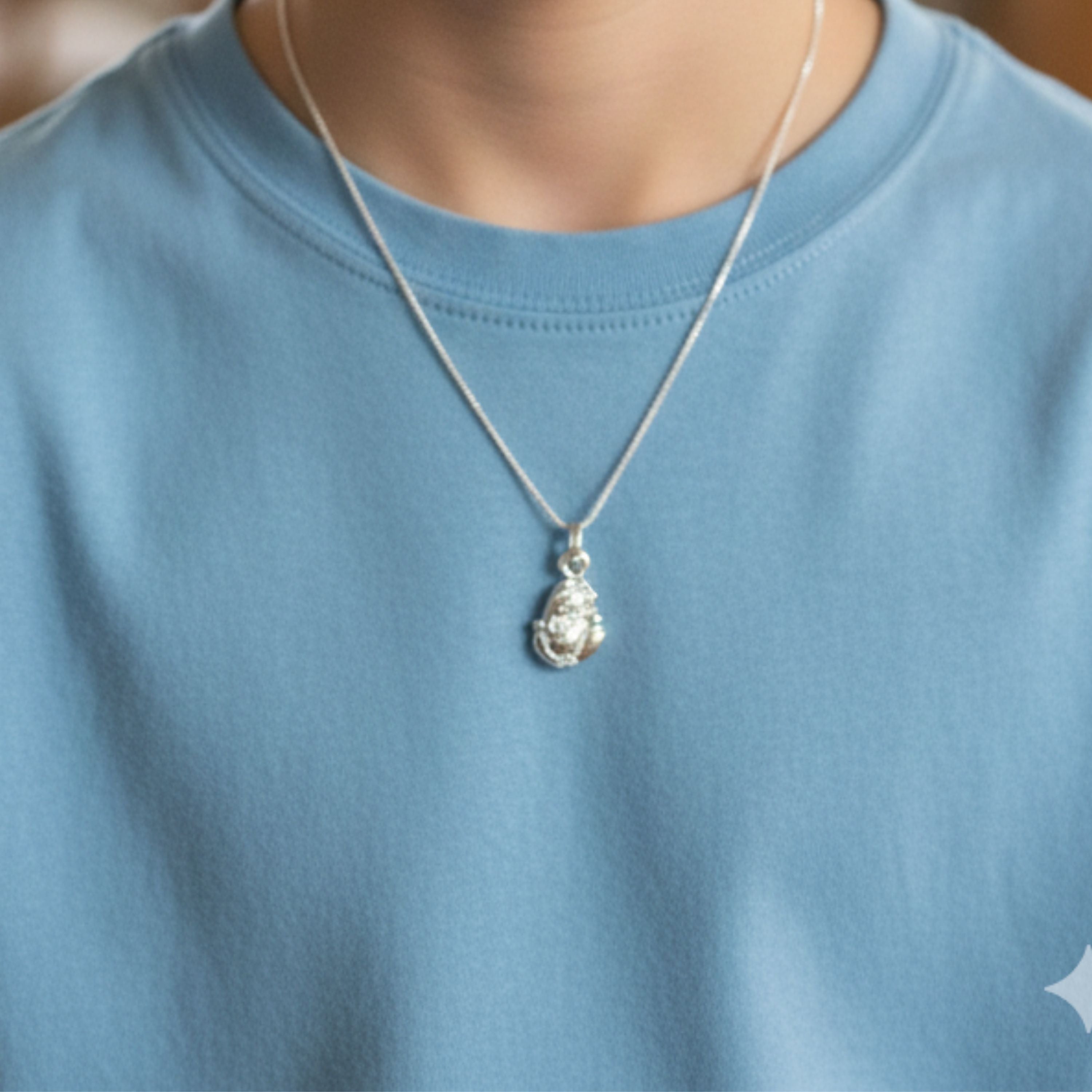 Silver Ganesh Ji Mini Locket