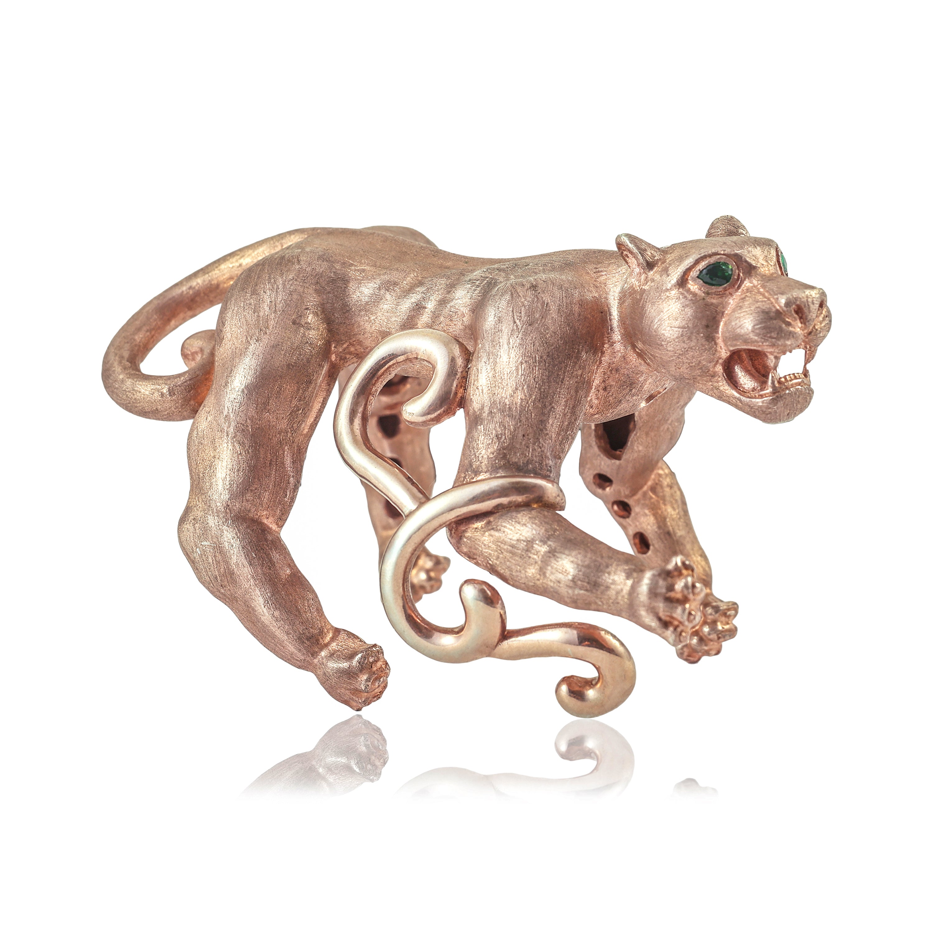 HAND CUFF GOLDEN TIGER WITH GREEN EYE