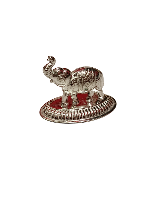Puja Silver Elephant Idol