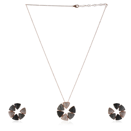 Midnight Meadow Pendant Earring Set