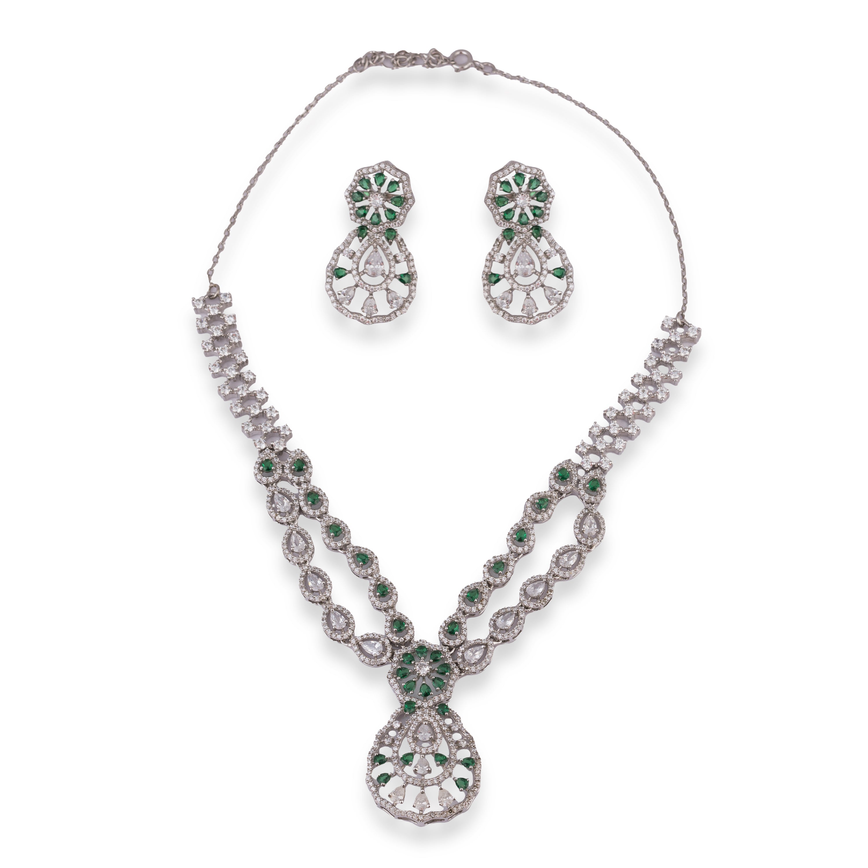 The Royal Green Necklace Set