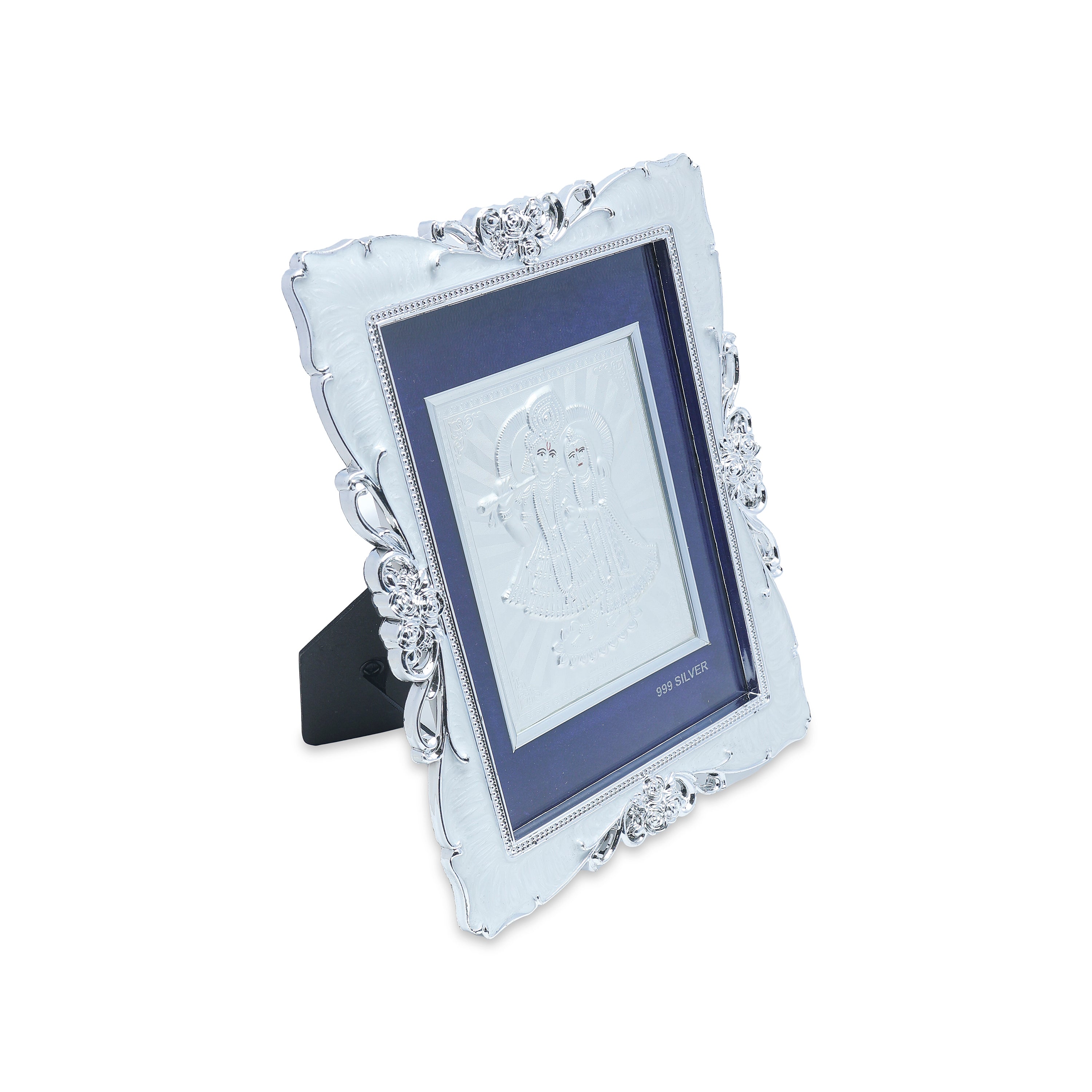 Divine Love – Radha Krishna Silver Frame