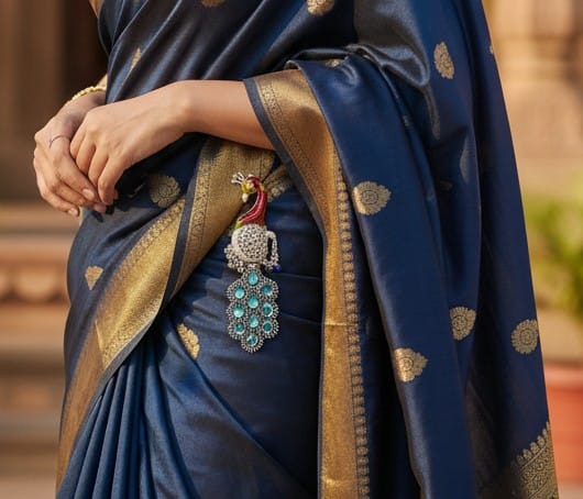 Royal Blue Peacock Keychain