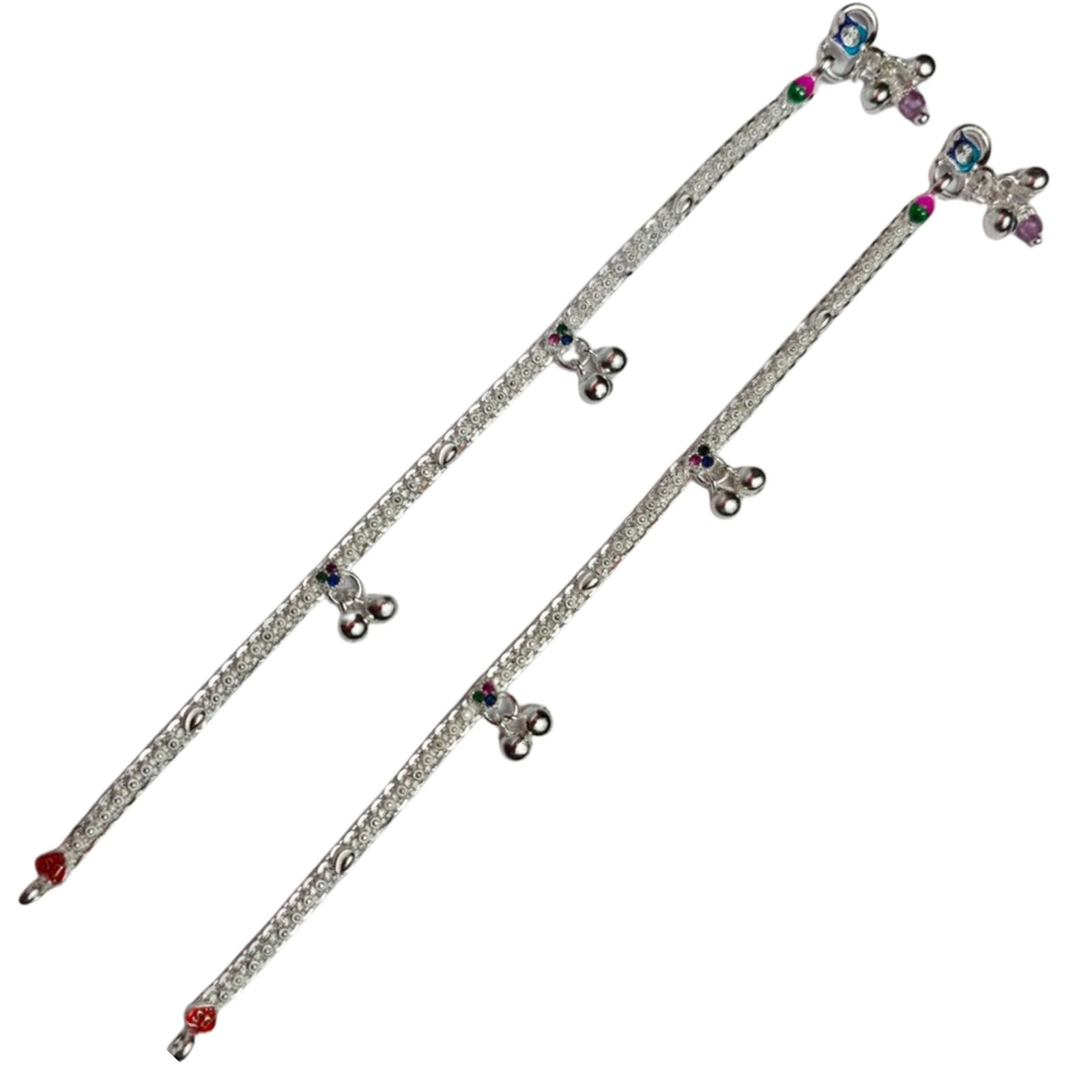 Crystal Glow Silver Payal