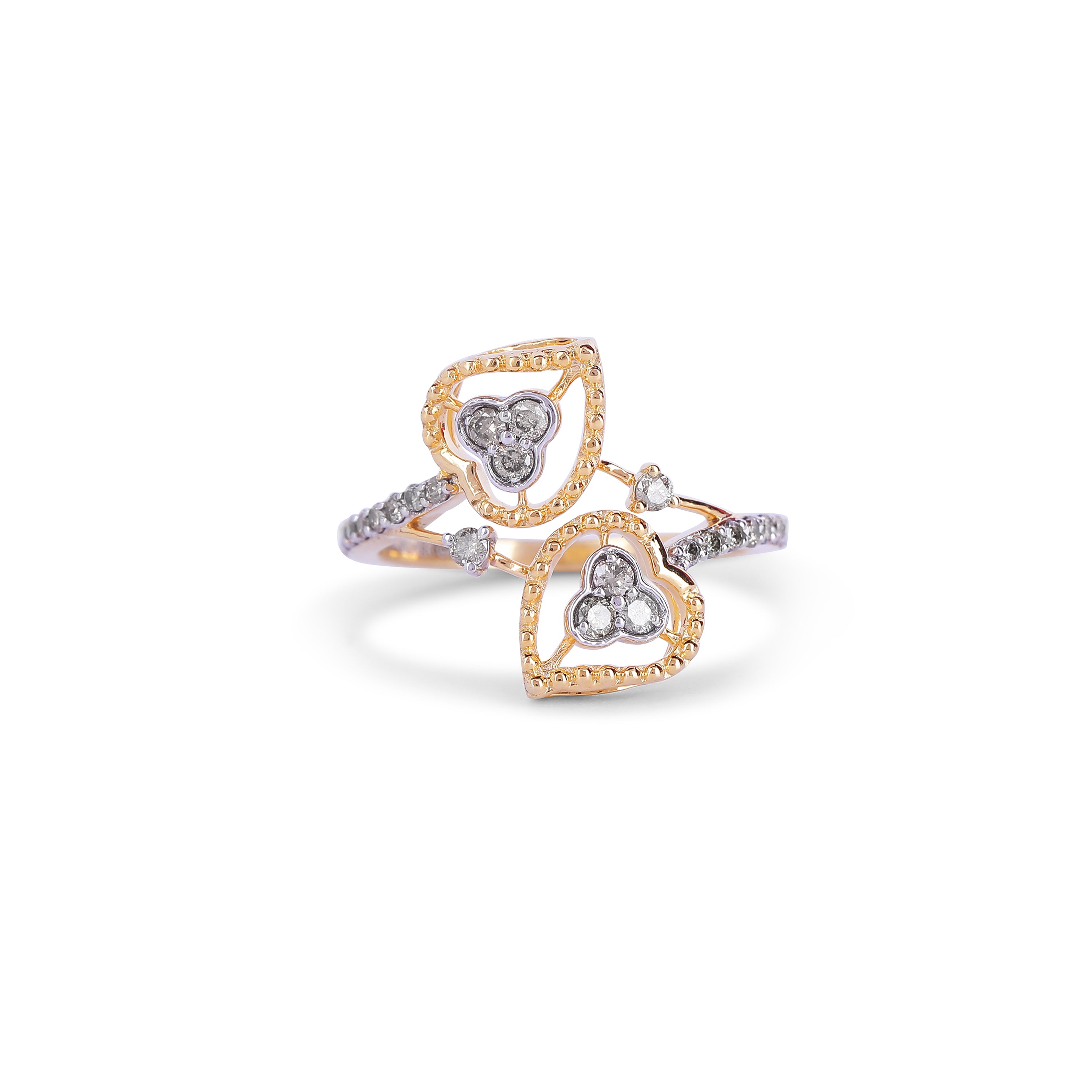 Double Heart Sparkle Ring