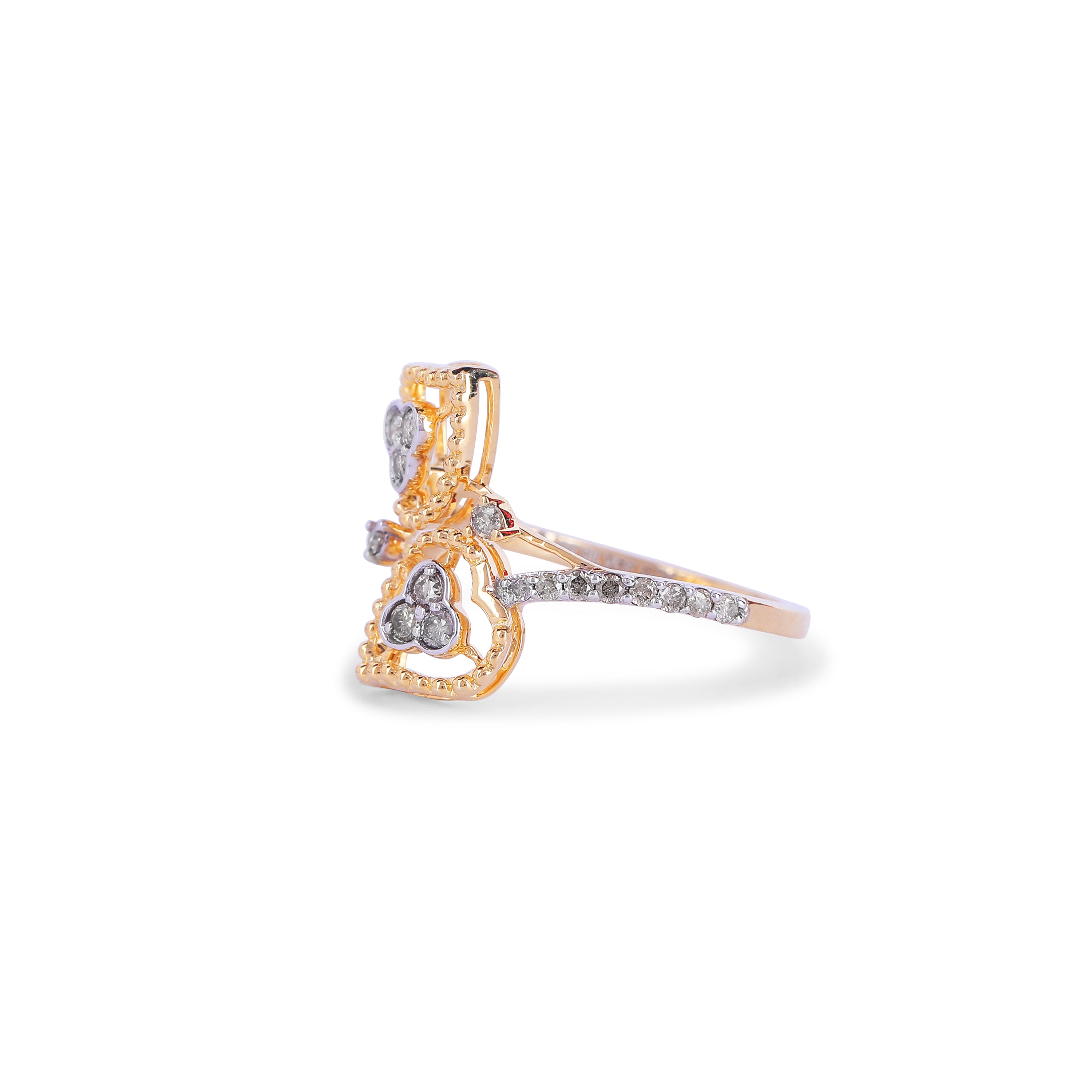 Double Heart Sparkle Ring