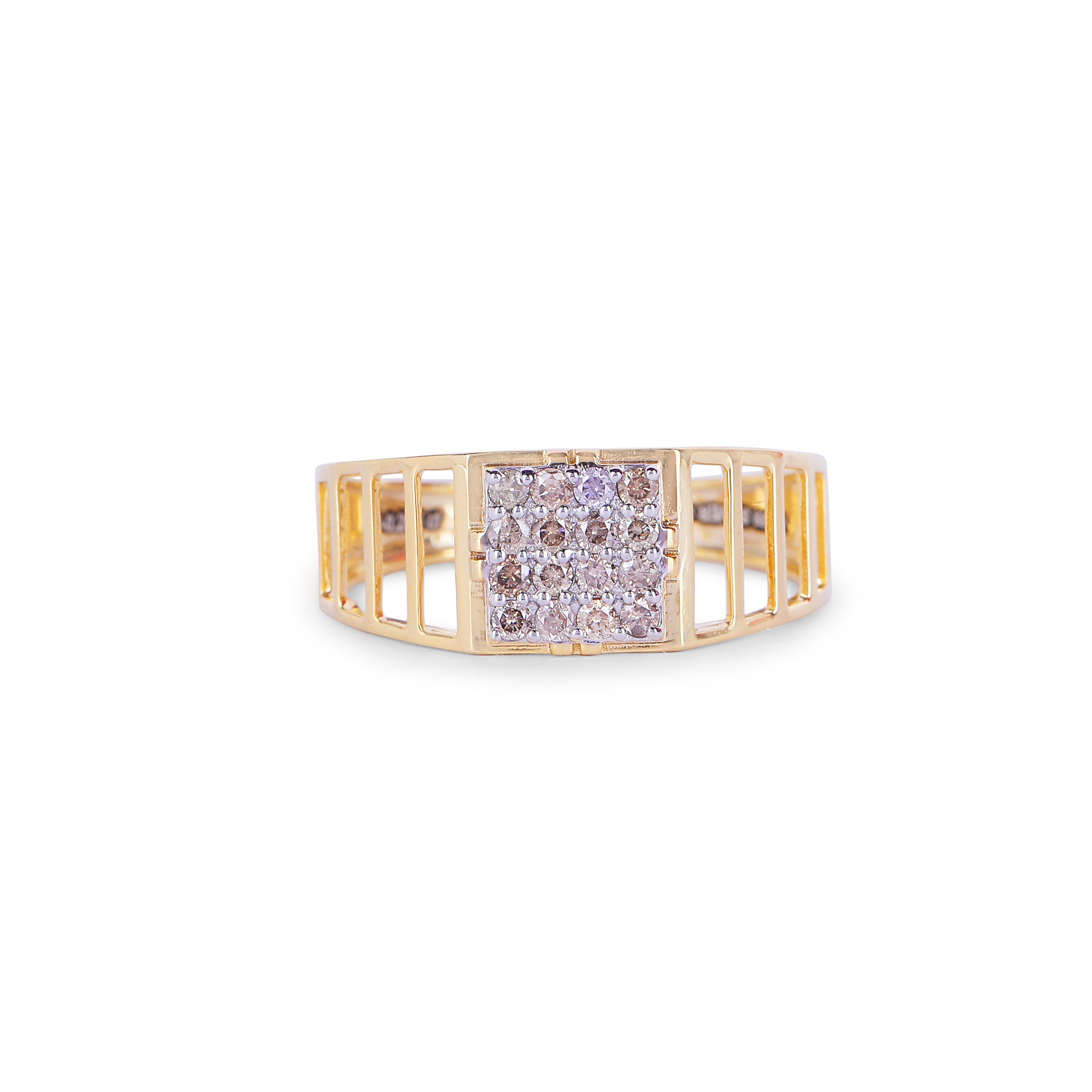 Regal Square Grid Ring
