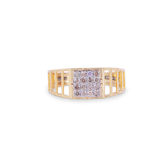 Regal Square Grid Ring