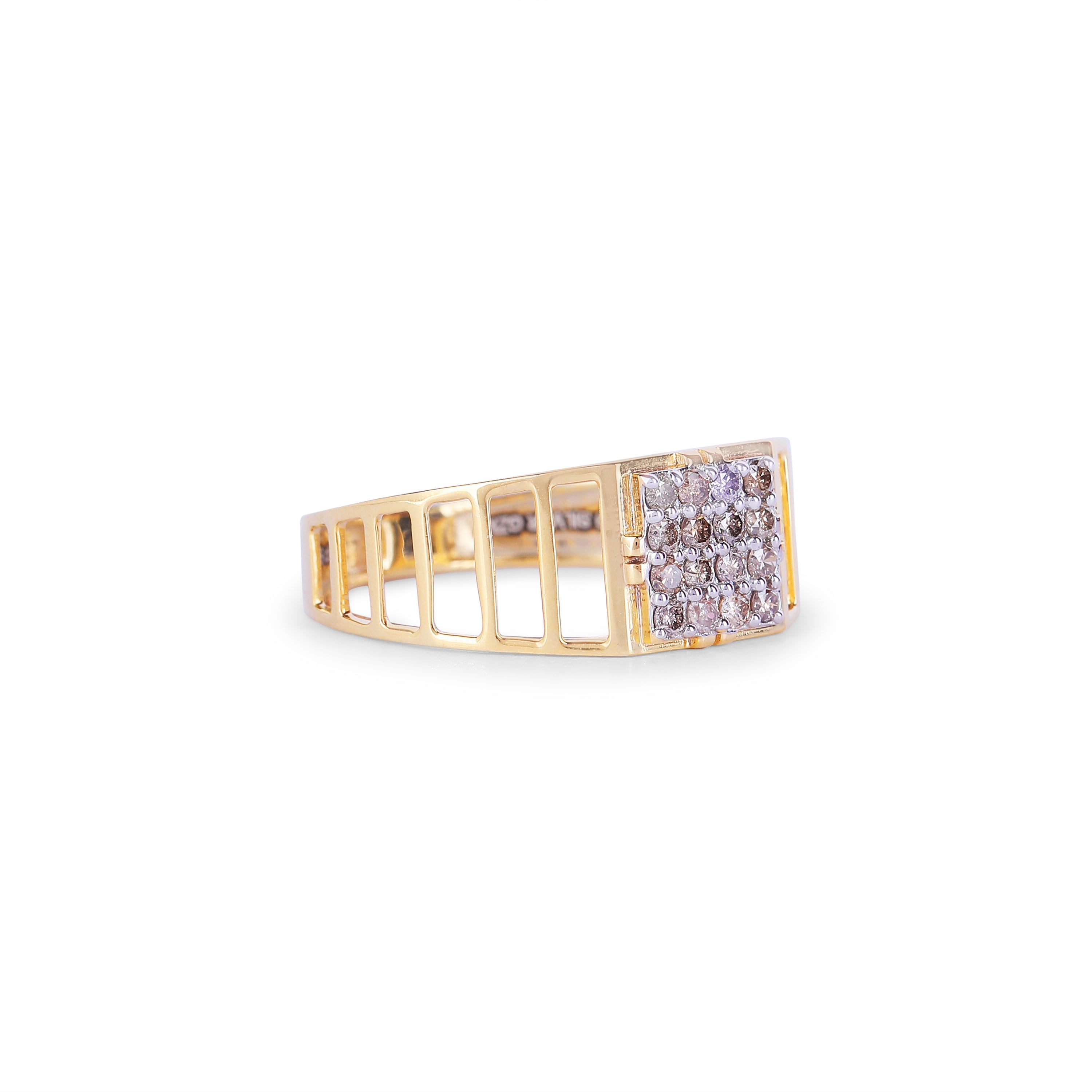 Regal Square Grid Ring