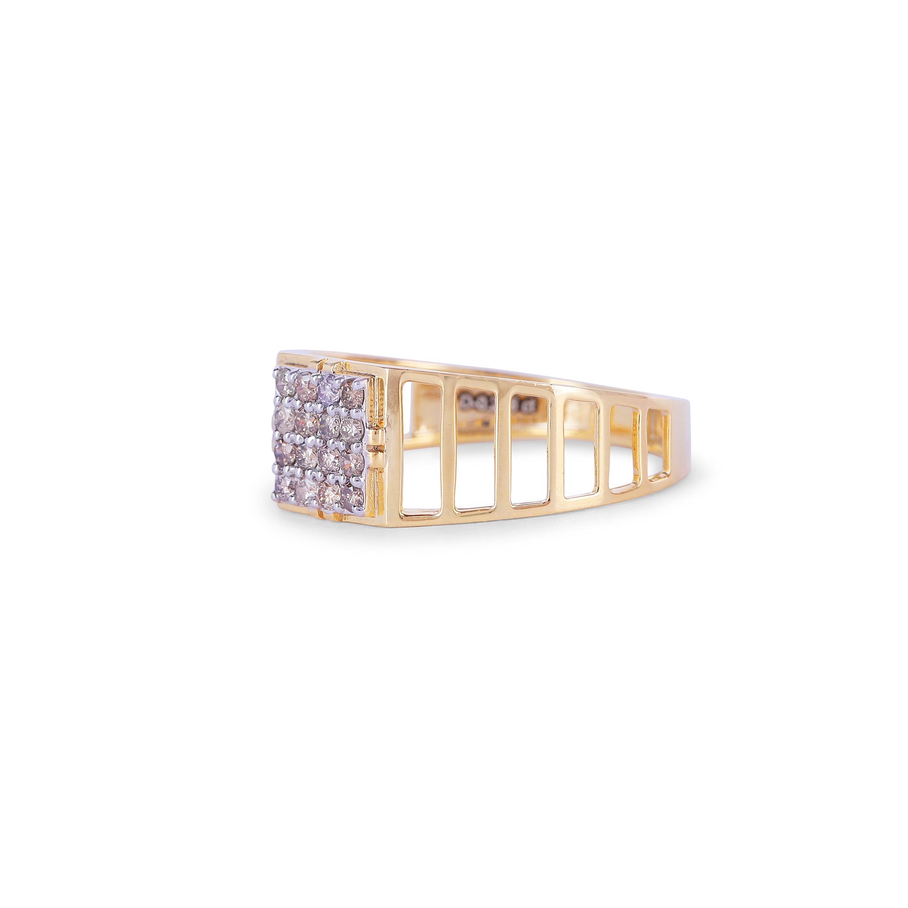 Regal Square Grid Ring