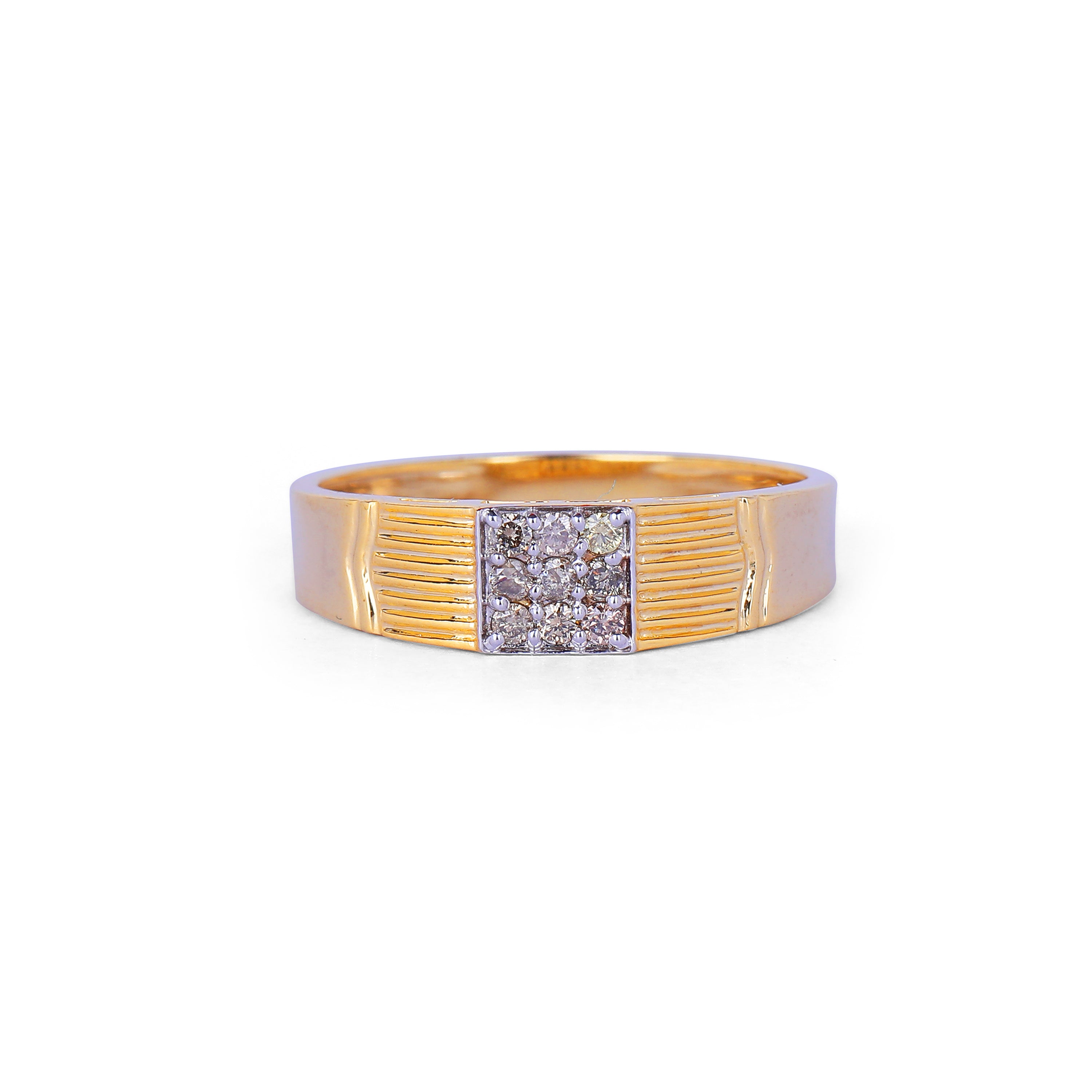 Classic Textured Square Ring