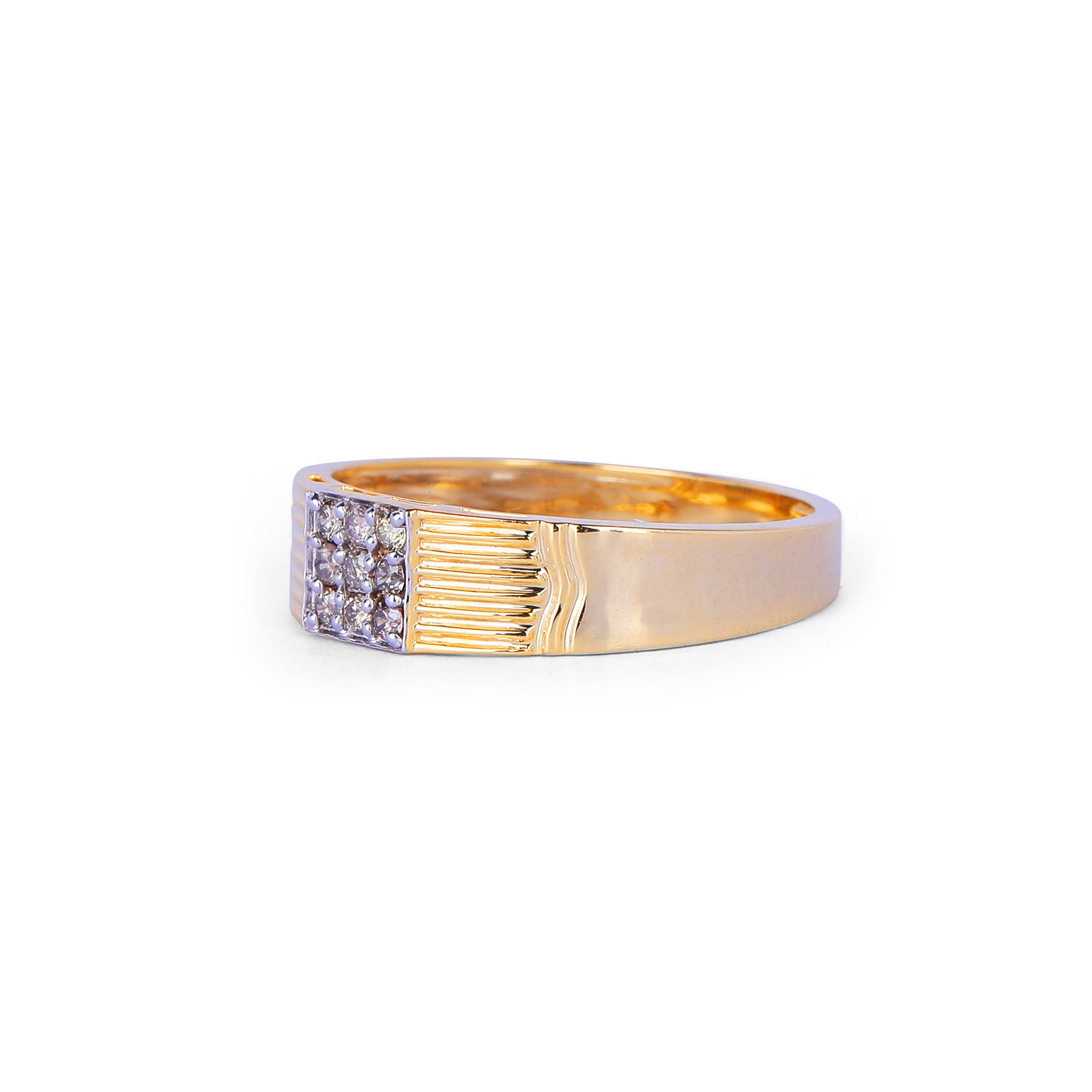 Classic Textured Square Ring