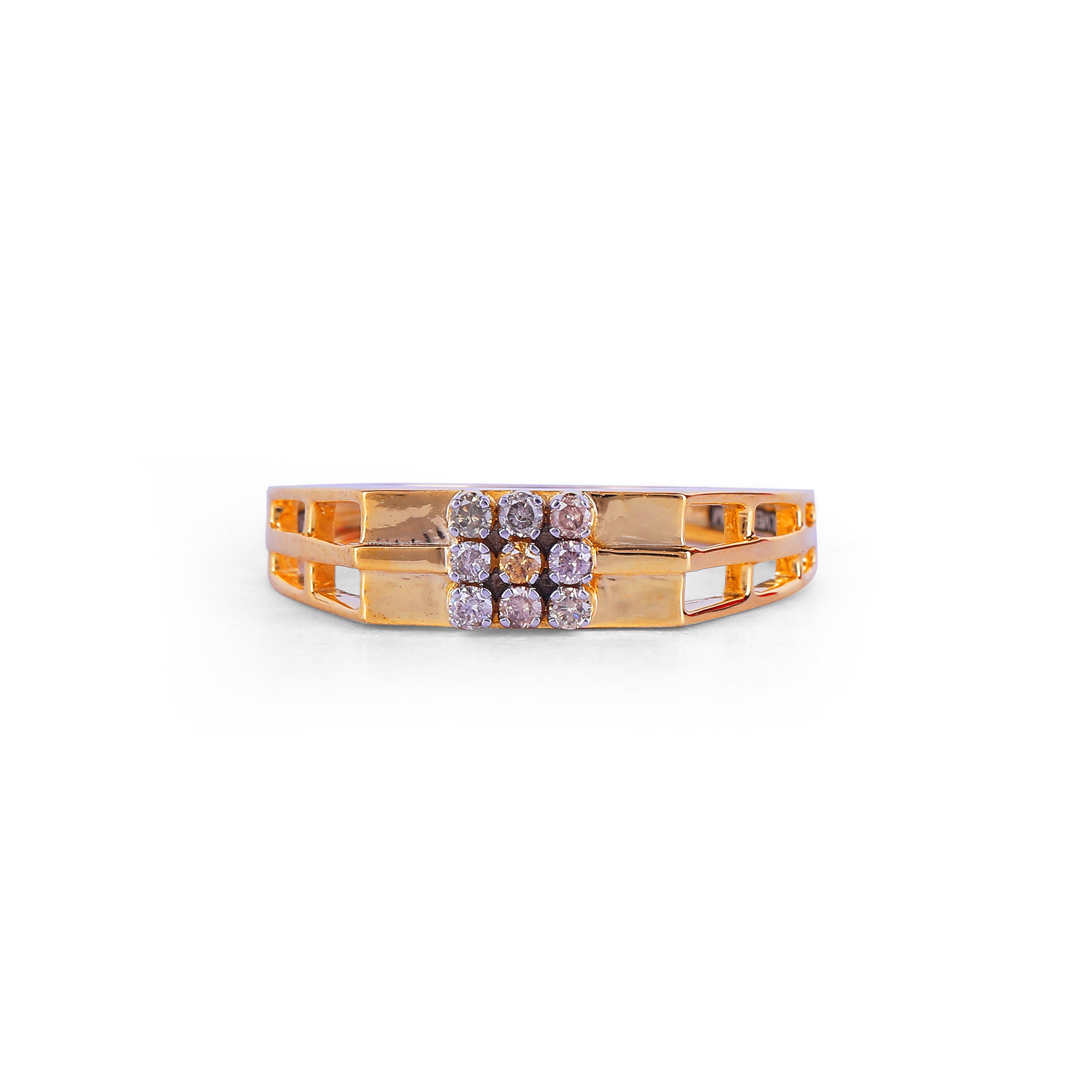 Elegant Grid Band Ring