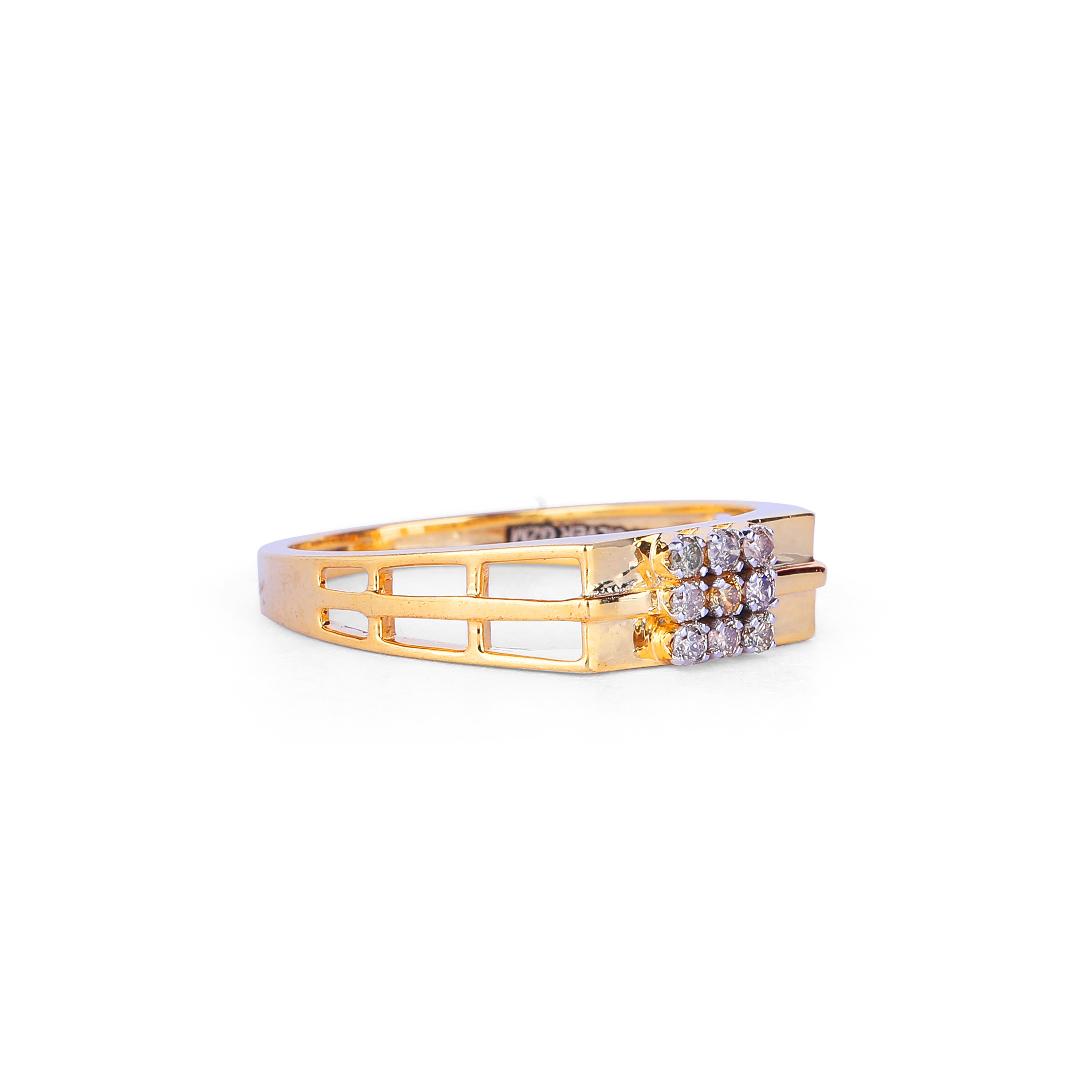 Elegant Grid Band Ring