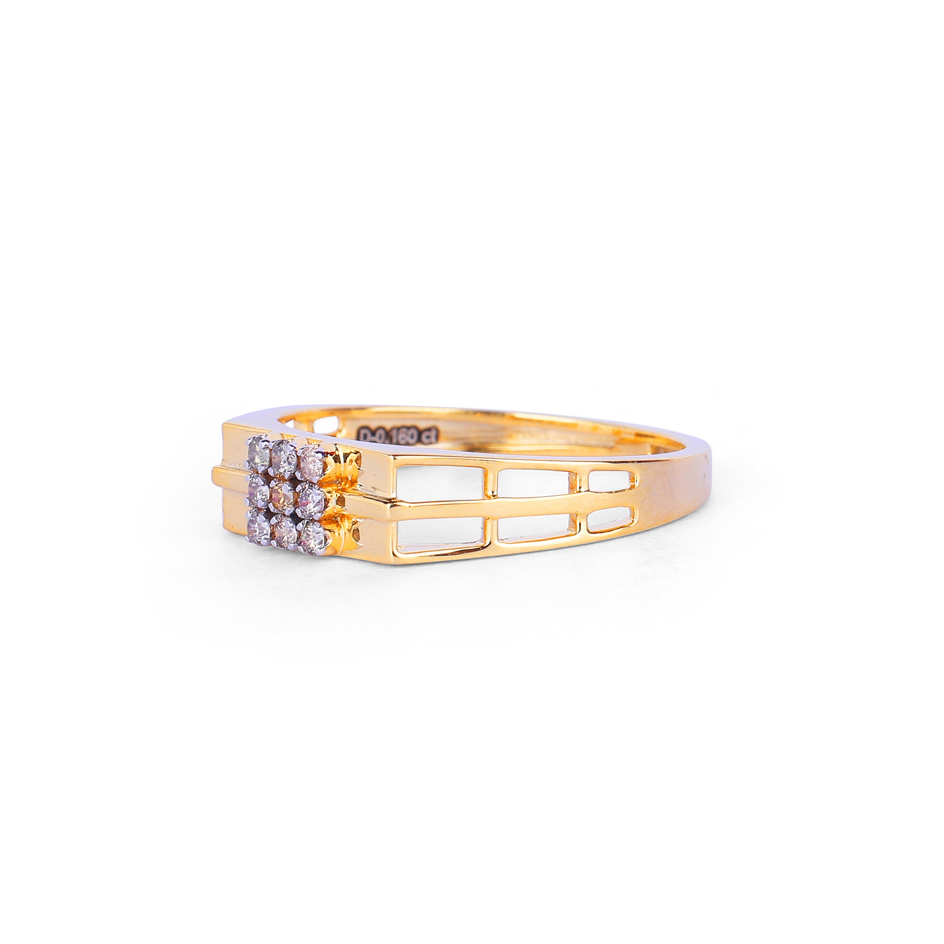 Elegant Grid Band Ring