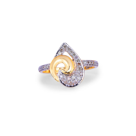 Teardrop Swirl Ring