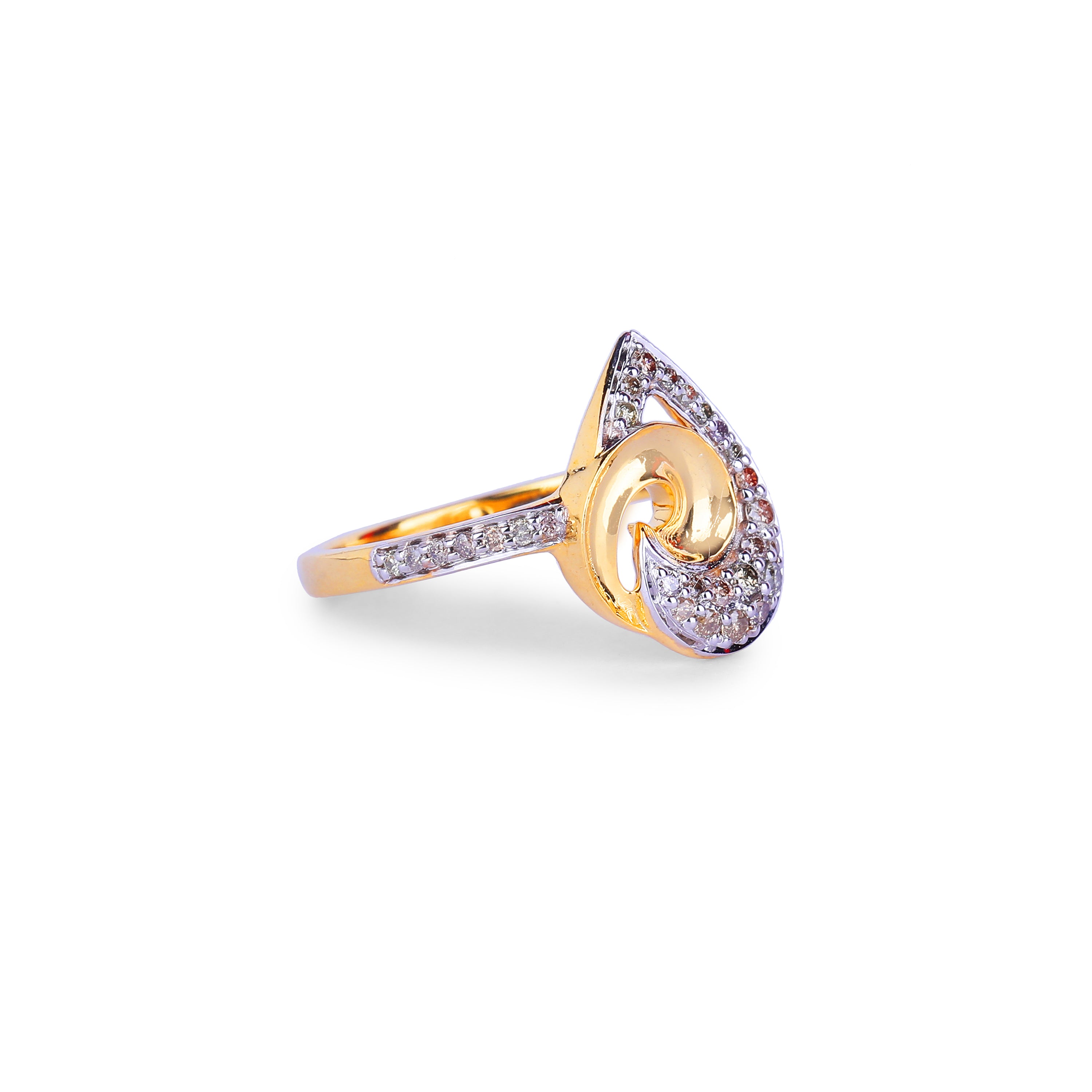 Teardrop Swirl Ring