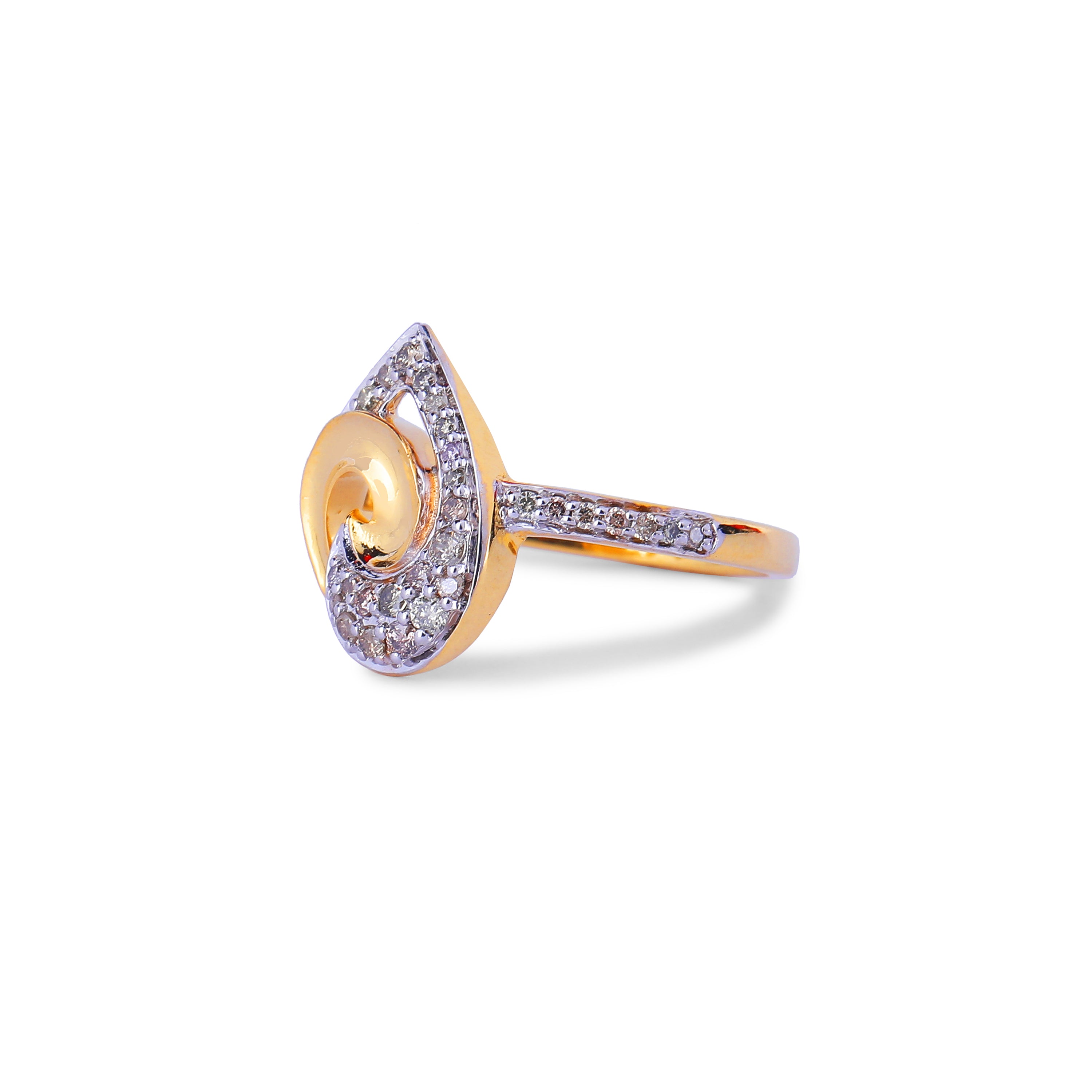 Teardrop Swirl Ring