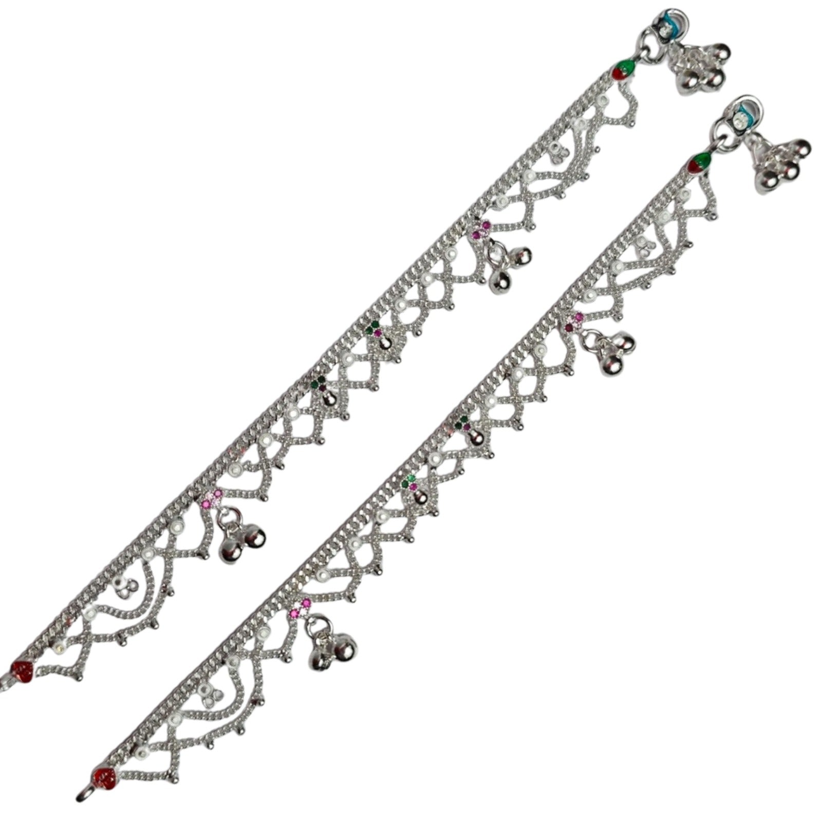 Royal Net Silver Payal