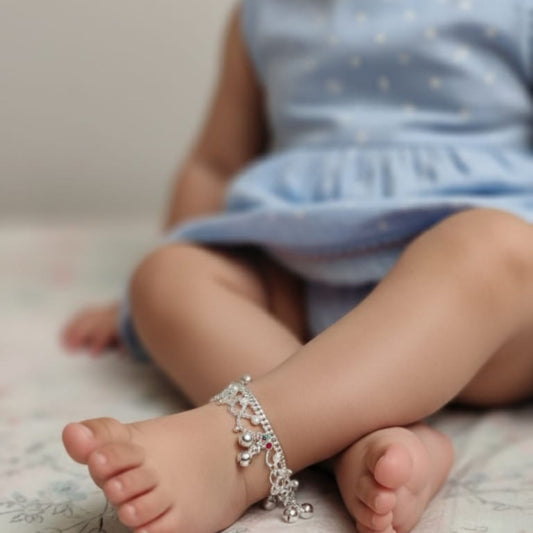 Royal Net Silver Payal