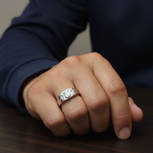 Sterling Silver Classic Stone Ring