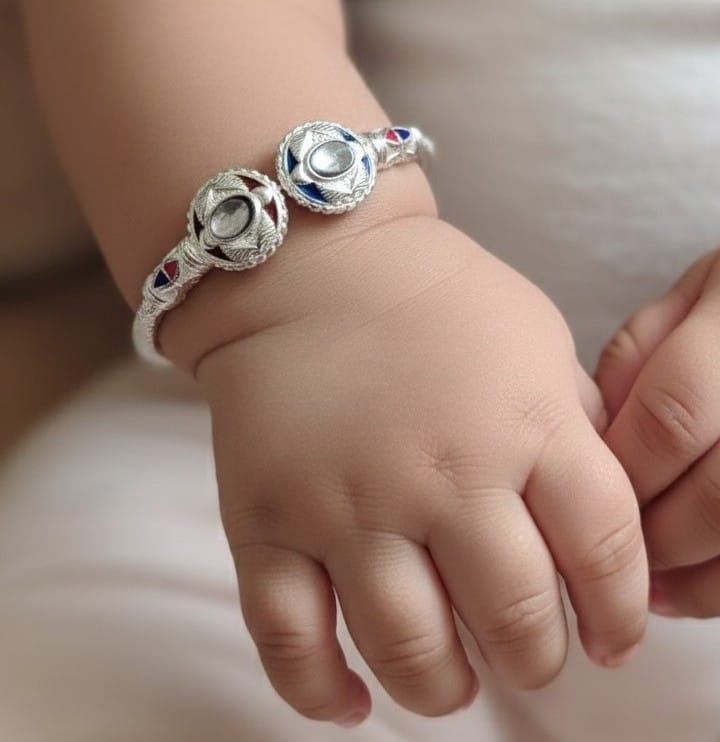 Royal Motif Baby Silver Bracelet