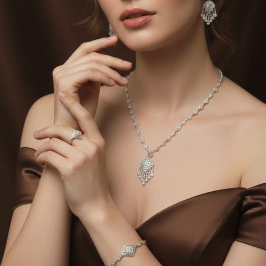 Crystal Cascading Elegance Jewellery Set