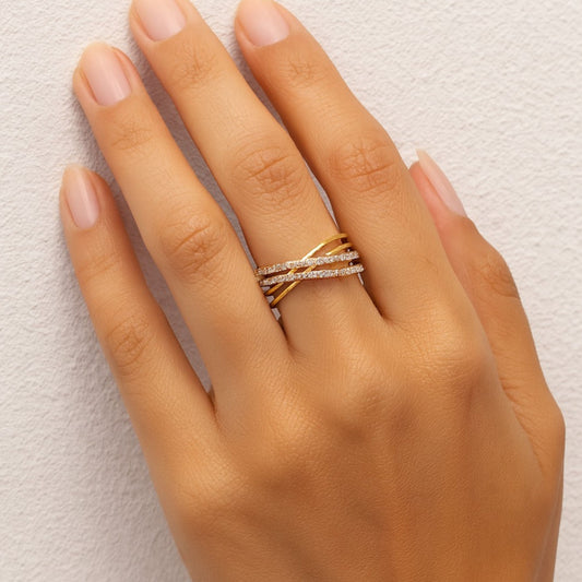 Crisscross Elegance Ring