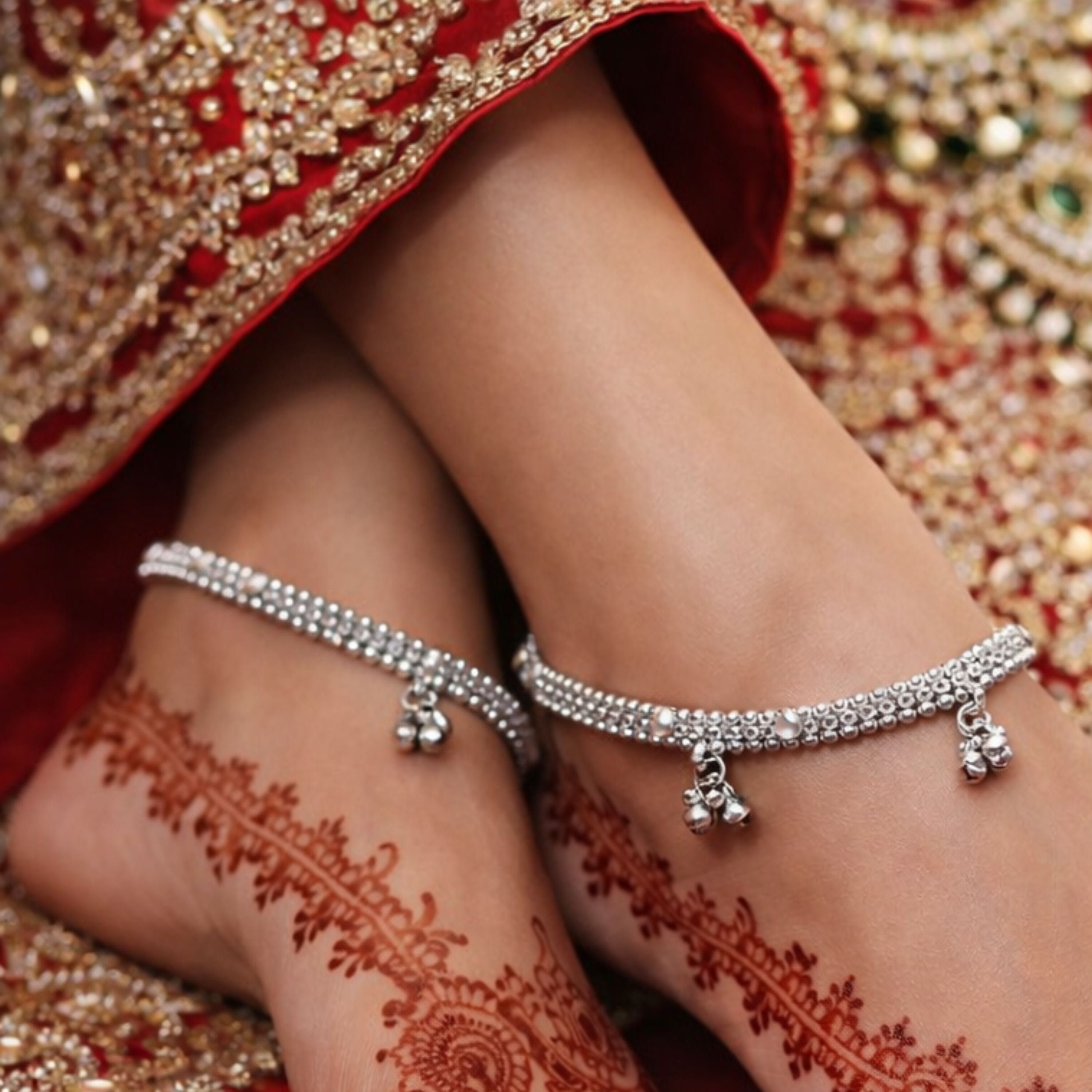 Silver Twin Jingle Payal