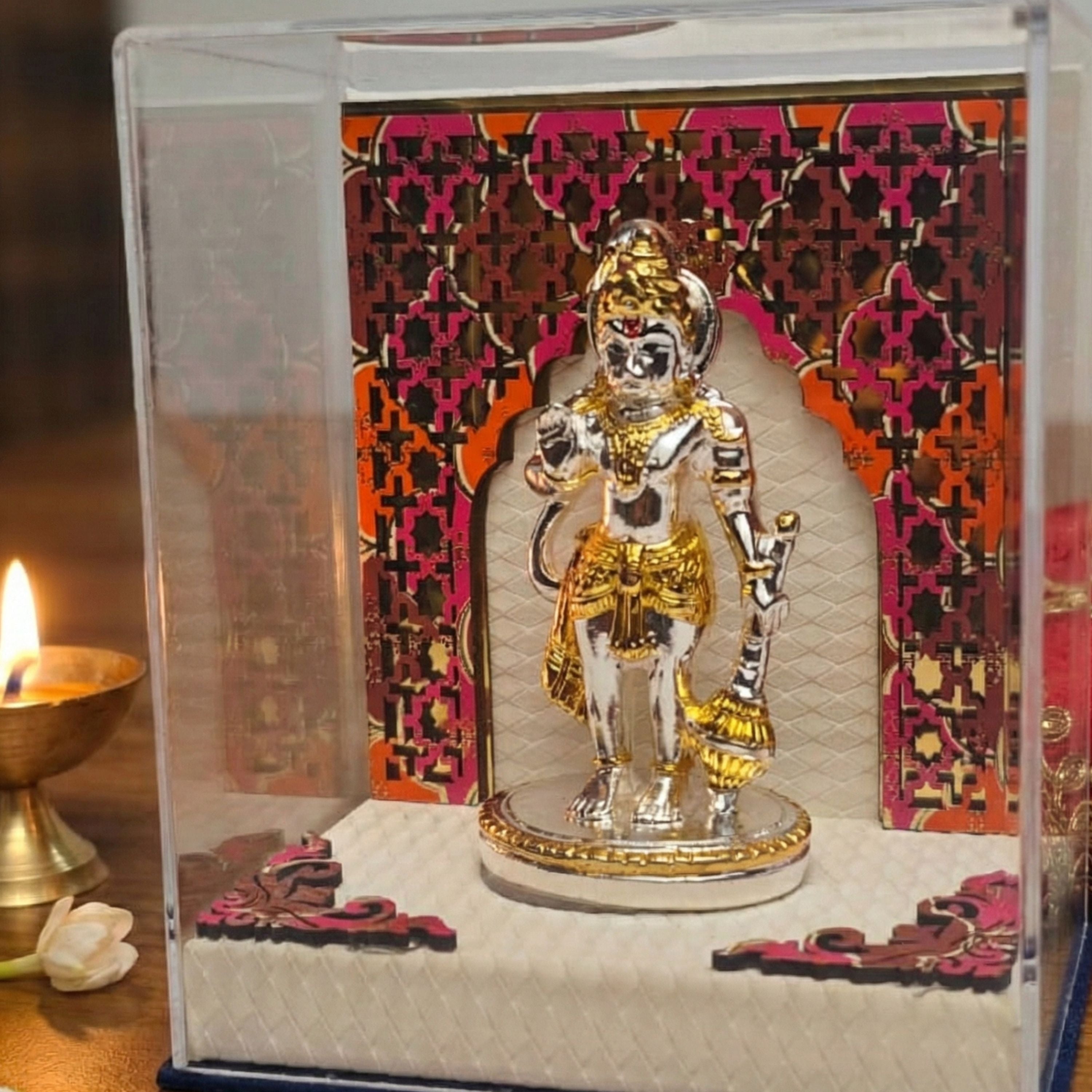 Divine Silver Hanuman Idol