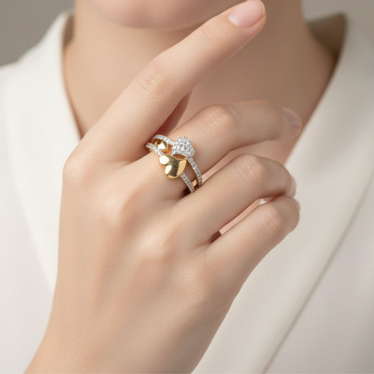 Amoura Dual Heart Ring