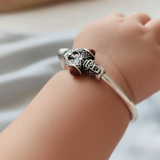 Baby Rudraksha Silver Kada