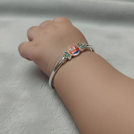 Baby Smiley Silver Kada