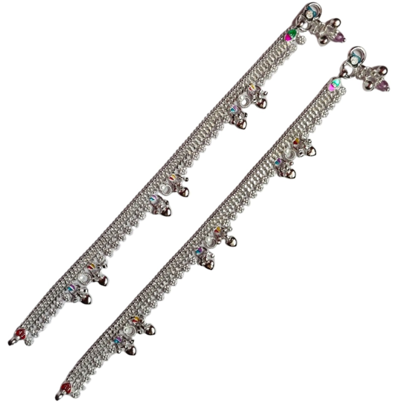 Sparkle Bells Silver Payal