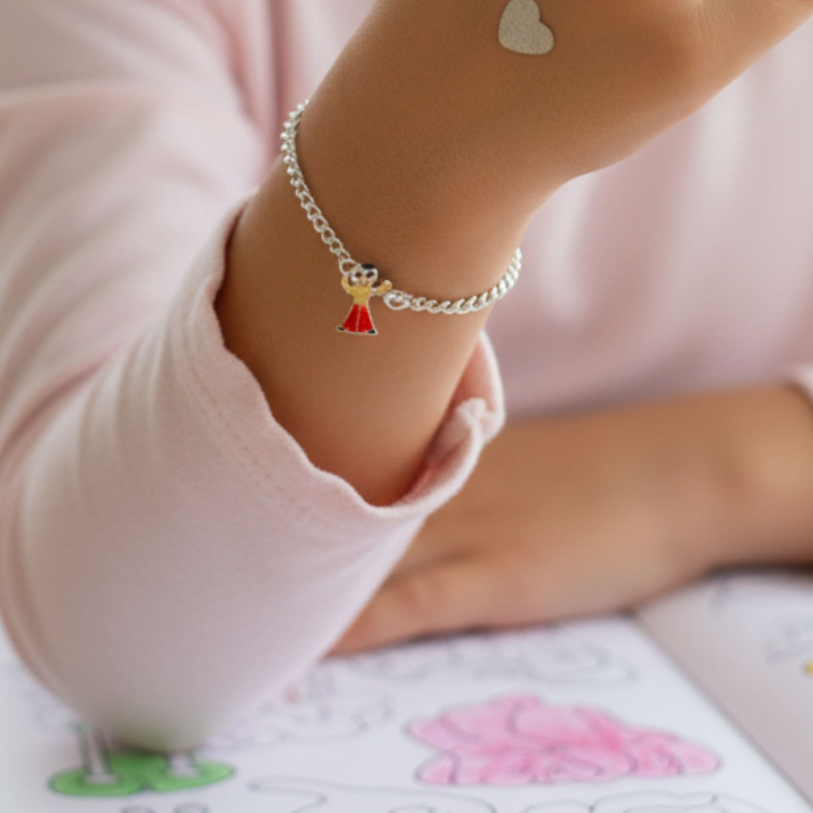 Cute Cartoon Charm Silver Bracelet