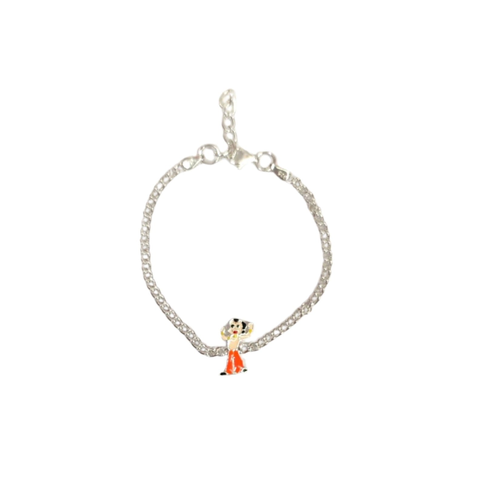 Cute Cartoon Charm Silver Bracelet