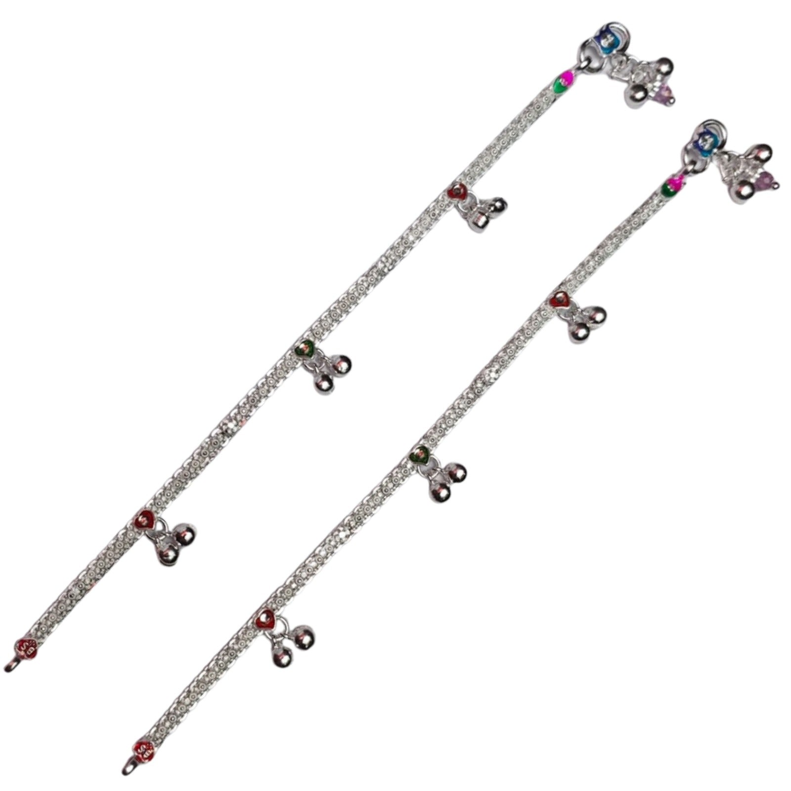 Radiant Glow Silver Payal