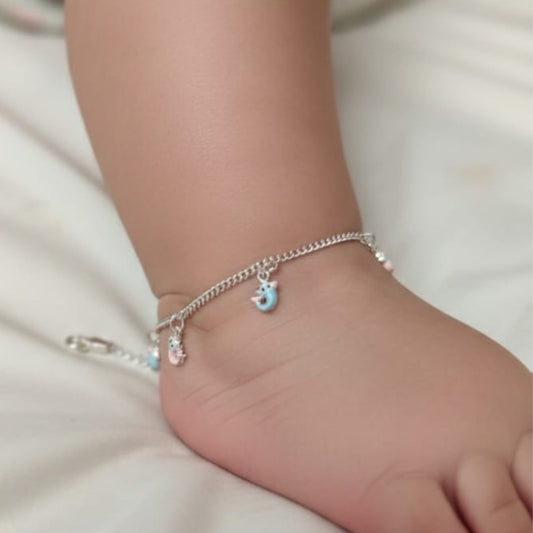 Pastel Charm Silver Payal